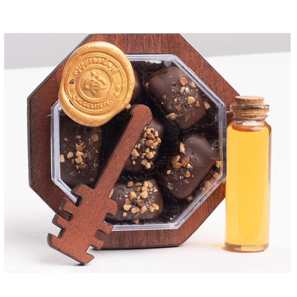 Retoucheren van foto's van luxe chocoladedozen.