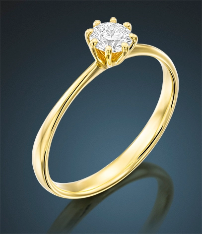 Złoty pierścionek Dimaond - Retuszowanie biżuterii przez ColorClipping