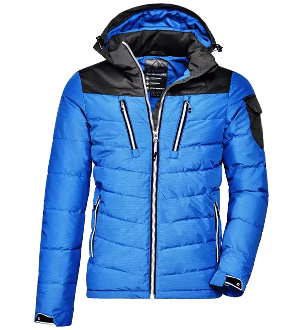 Επεξεργασία εικόνας μανεκέν μπλε puffer jacket color clipping