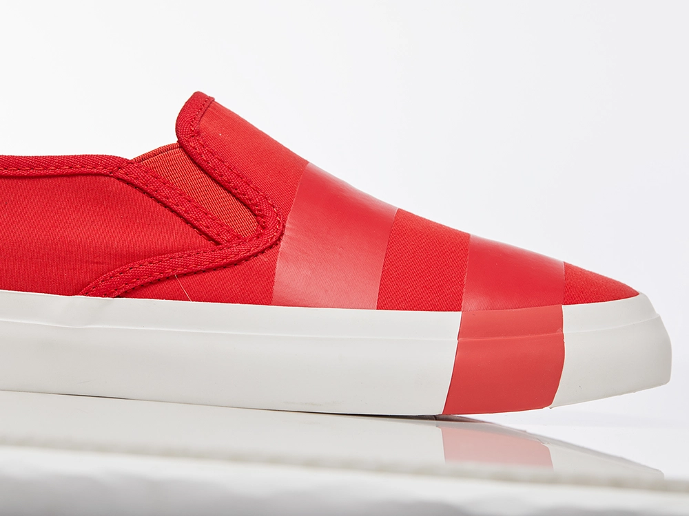 Red slip-on shoe Product Photo Editing Services.