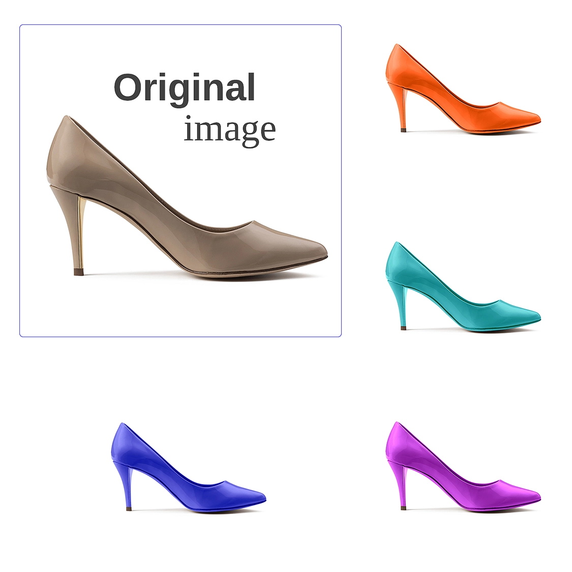 Produktfoto neu einfärben - Schuh