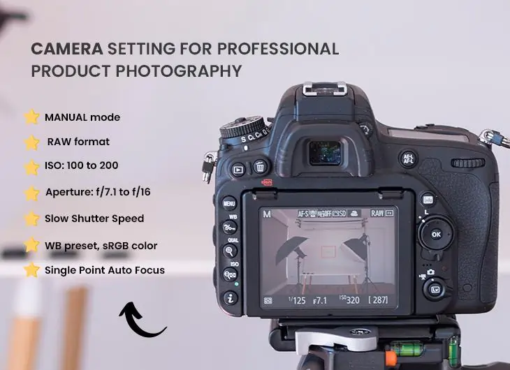 8 bästa kamerainställningar | Professionell produktfotografering Funktionsbild