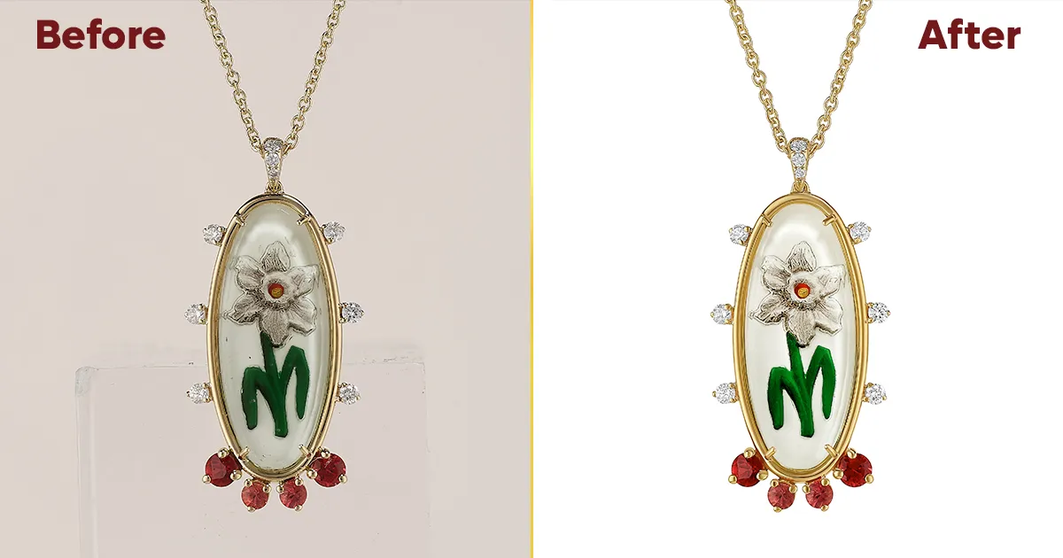 Jewelry Retouched Photo Before/After