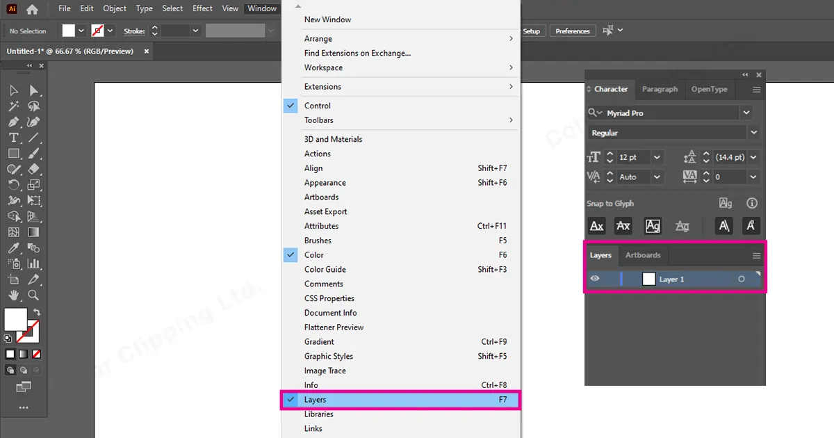 Duplicate a Layer in Illustrator -Method 1-Step 1