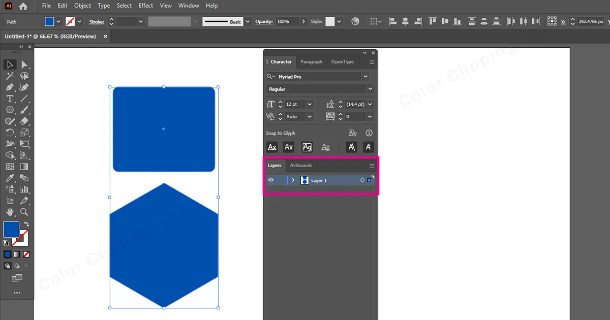 Duplicera ett lager i Illustrator - Metod 1 - Steg 2