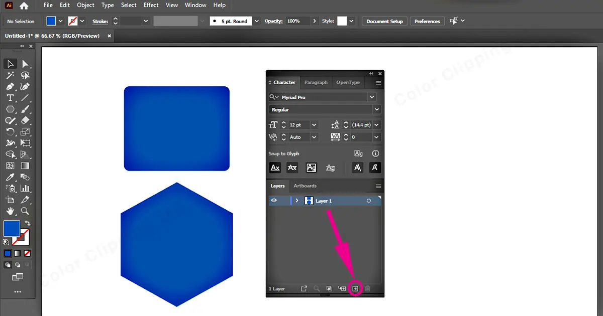 Duplicar una capa en Illustrator - Método 2