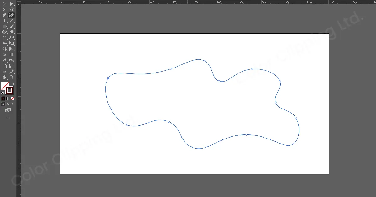 Gebogene Linie in Illustrator Schritt -2