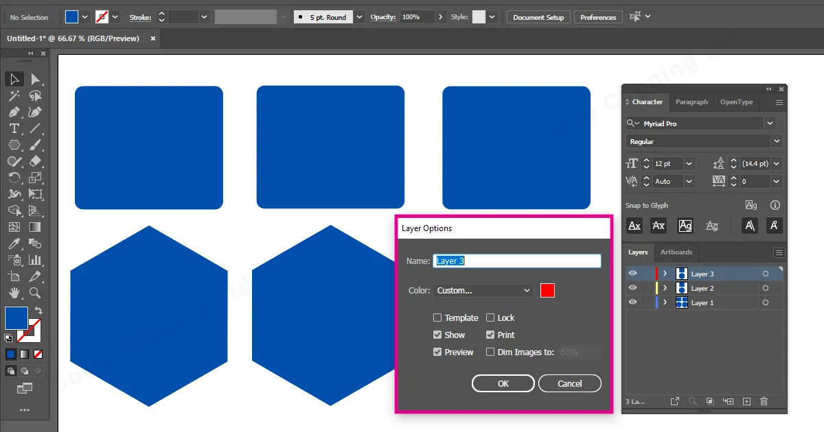 forward and color the layer option.