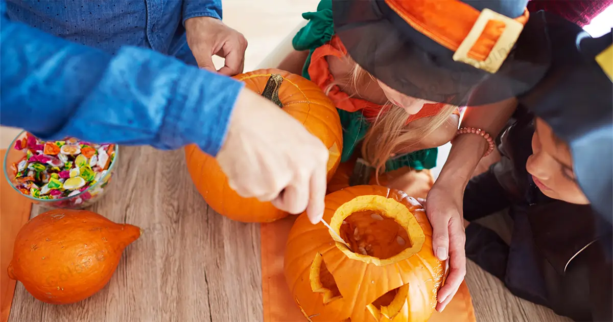 Rekwizyt z dyni na Halloween