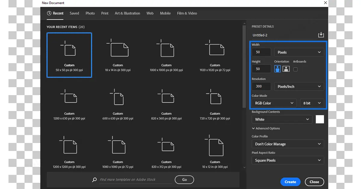 So erstellen Sie Ihren eigenen quadratischen Pinsel in Photoshop