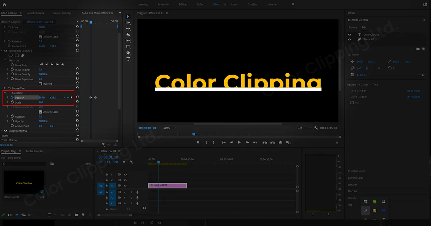Text Animation Mask in Premiere Pro -6